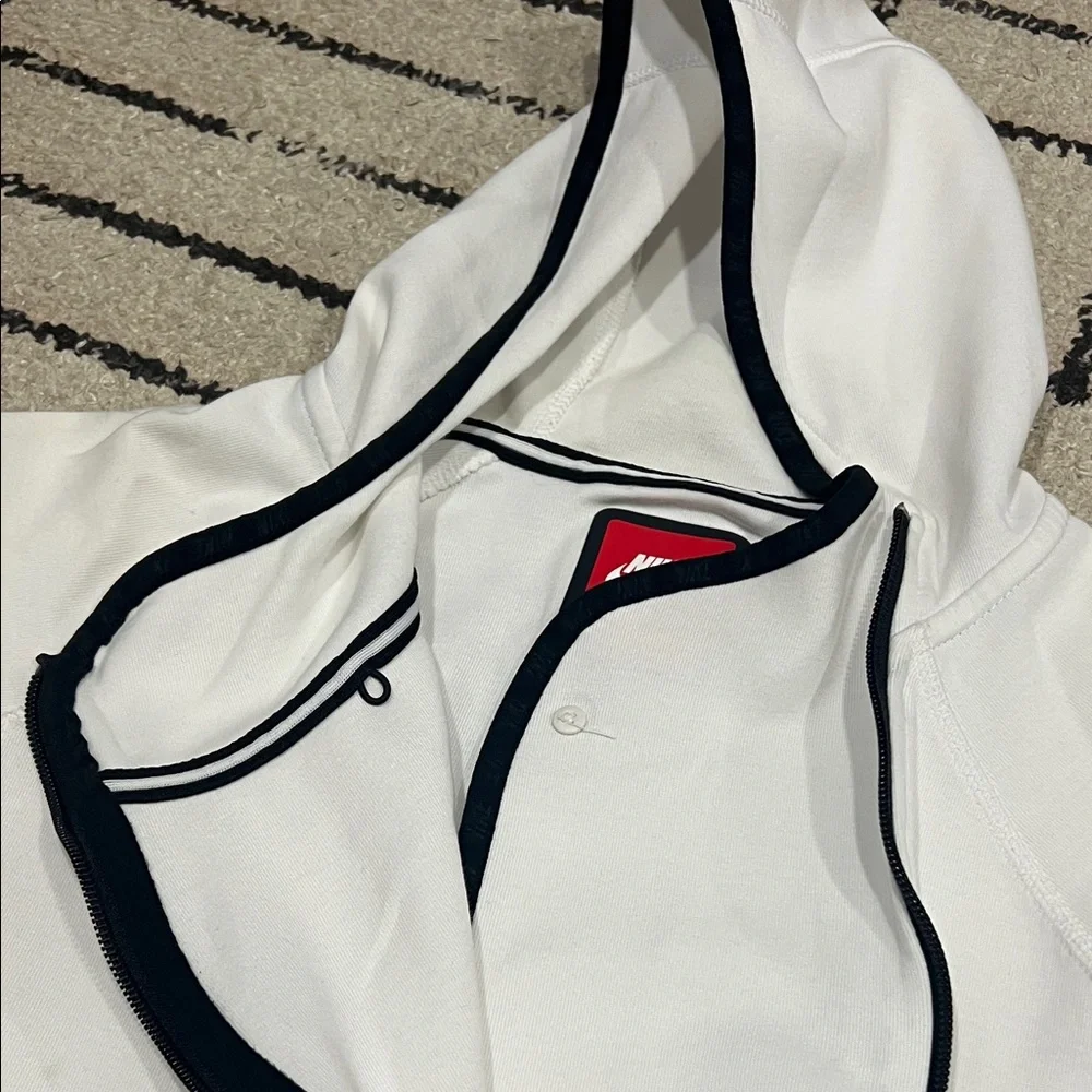 Nike White Hoodie with Black Accents
